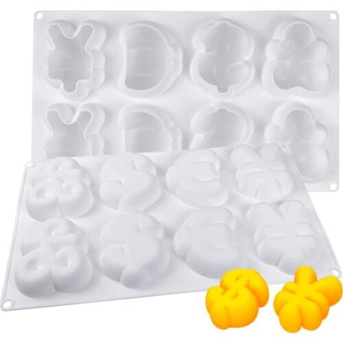 8 Cavity Coin Shape Cake Mold Dollor Shape Silicone mold Cake Mousse Mould Cake decorating tools Cake Tools