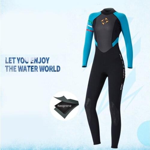 Wetsuits Women 3mm Neoprene Diving Suits Surfing Swimming Long Sleeve Keep Warm Back Zip For Water Sports Buceo Maillot De Bain