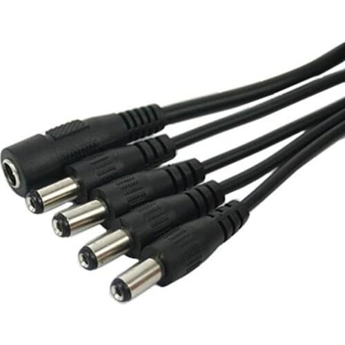 DC 12V 5A 2.1 1 To 4 Splitter Adapter Cable Power Lead Pigtail Male DC Plug For CCTV Security Camera Power Supply Cable