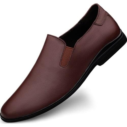 Summer Cool Punching Leather Mens Shoes High Quality Leather Mens Casual Walking Shoes Comfort Breathable Mens Driving Shoes