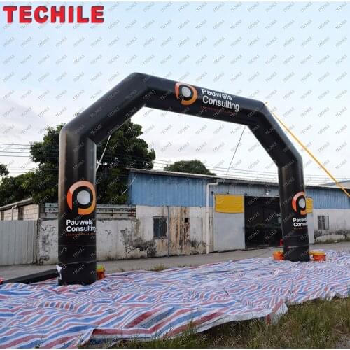 Free shipment inflatabe full printing sport event arch for start and finish line