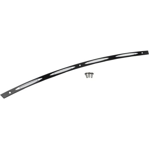 Motorcycle CNC Black Slotted Windshield Windscreen Trim For Harley Electra Street Tri Glide Touring 1996-2013