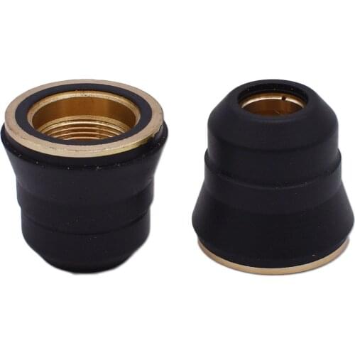 2pcs PC0116 Outside Nozzle/Retaining Cap/Shield Cup for Trafimet ERGOCUT S25 S45 Plasma Cutting Torch