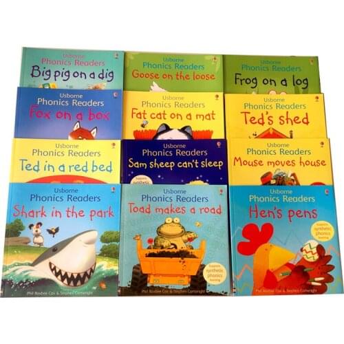 New Hot 12 Books English Picture Book Phonics Readers Classroom Educational Toys for Children Montessori Picture Story Book