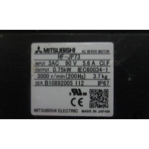 Original Japan servo motor ac 0.75kw HF-JP73 series HF-SP servos