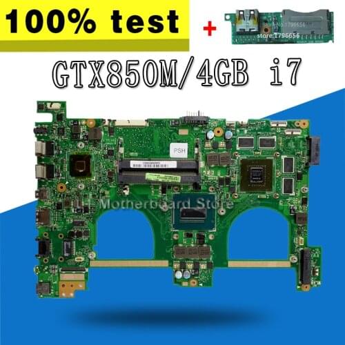 Send board+N550JK Motherboard I7 GTX850M For Asus Q550J G550JK N550J Laptop motherboard N550JK Mainboard N550JK Motherboard