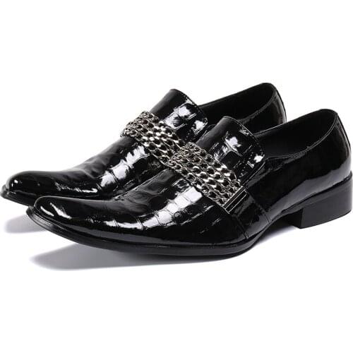 Mens italian leather shoes classic fashion snake skin men loafers pointed toe dress shoes high heels oxford office shoe for man