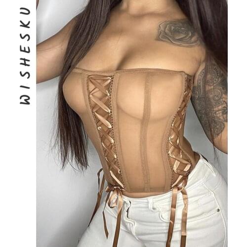 Женские прозрачные майки WISHESKU China At AliExpress