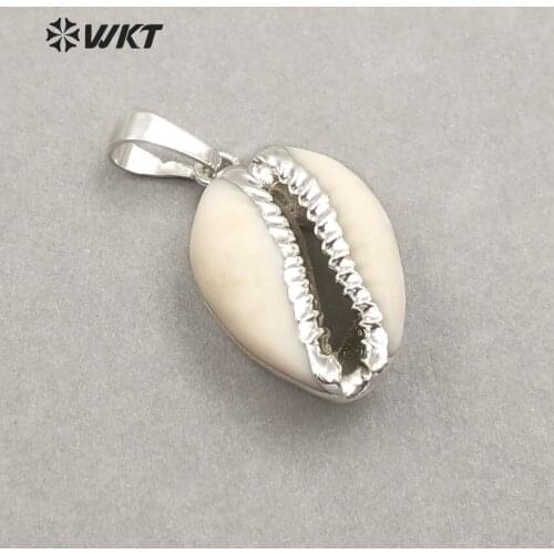 WT-JP046 New Elegant Natural Cowrie Shell Pendants Jewelry Making DIY findings tiny charming conch shell pendants for necklace