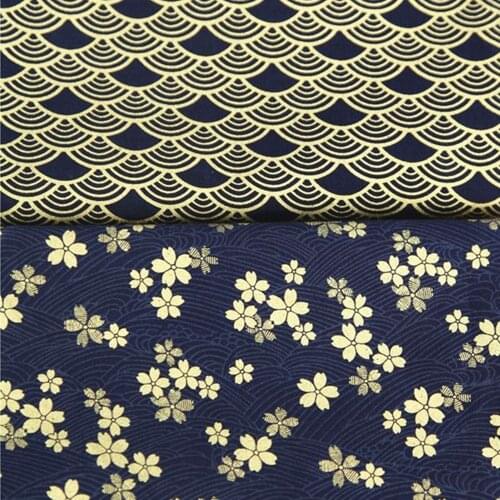 2pcs 20x25cm Japanese Stamping Cherry Blossom Cotton Fabric Sewing Tilda Cloth Quilting Patchwork Tissue Textile Telas Costura