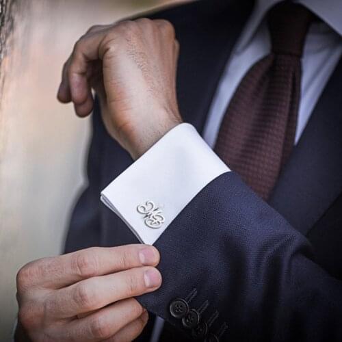 Stainless Steel Name Cuff button Personalized Laser Engraved Logo Cufflink Cuff Buttons Cuff links Nameplate Gift