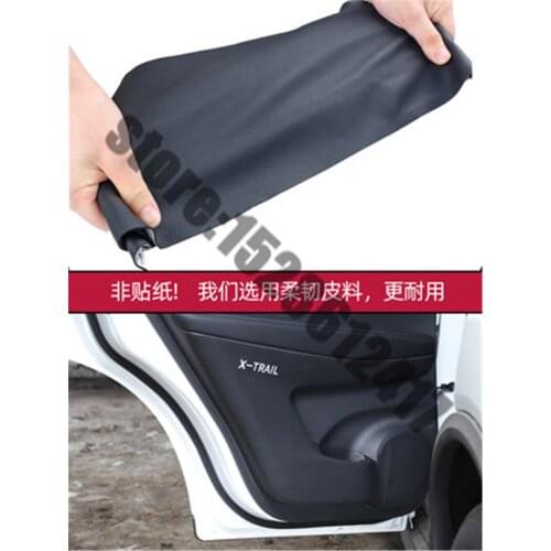 For Nissan X-Trail X Trail T32 2014~2021 PU door anti-kick protective pad Car Styling