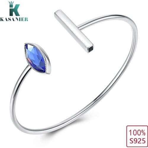 Fashion 925 Sterling Silver Swarovski Crystal Bracelet for Women Three series fine Jewelry Anniversary Gifts Fashion Bohemian