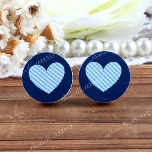 16mm Heart Round High Quality Photo Wood Laser Cut Cabochon to make Rings, Earrings, Bobby pin,Necklaces, Bracelets-WEH-125