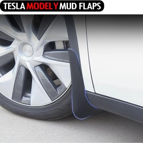 4pcs Mud Flaps For TESLA Model Y ModelY Mud Guard Car Splash Flaps Mudguards Wheel Fender Front Rear Car Body Kit Car Acc