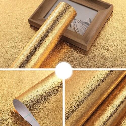 60cmx10m Kitchen OilProof Waterproof Sticker Nanofilm Aluminum Foil Stove Cabinet Wall Sticker Self Adhesive Wallpaper Croppable