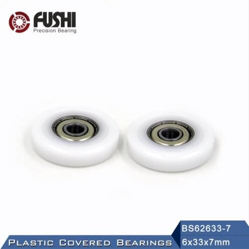 626 ZZ Ball Bearing Covered With POM Plastic 6*33*7 mm ( 2 PCS ) Plastic Pulley Bearings 626 Z 2Z