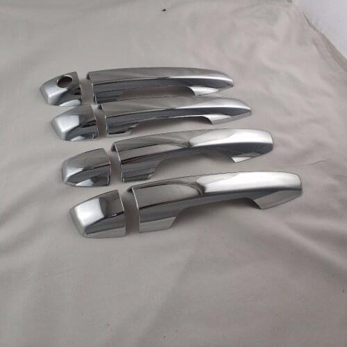 8pcs Chrome plated DOOR HANDLE COVER For Xpander 2017 Handle Auto Door waist line Protective decoration Stickers Covers Trim