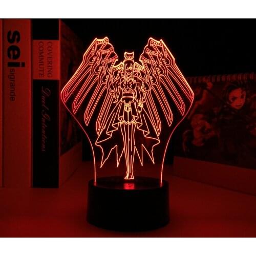 Anime Fairy Tail 3D Lamp Erza Scarlet for Bedroom Decor Night Light Child Birthday Gift Manga Fairy Tail Room Led Light Bedside