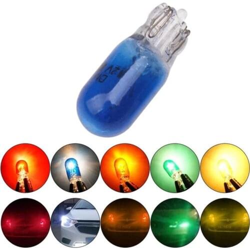 Car Width Indicator Light T10 Insert Bulb 12V Width Indicator Light Plated Blue Amber Green Car Bulbs, car accessories