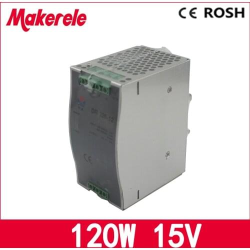 Din power supply LED DC 15V 8A DR-120-15 Single Output Din Rail Switching Power Supply Transformer for led driver