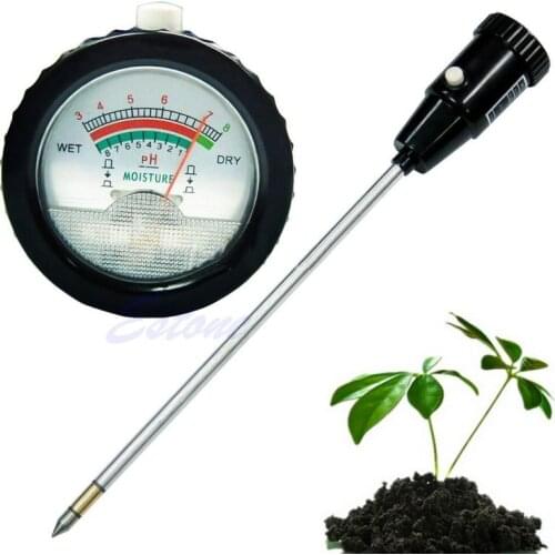 Long Electrode Soil pH Level Meter Moisture Tester 295mm Metal Probe Plant Crops