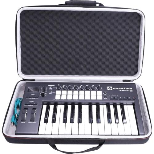 LTGEM Waterproof EVA Hard Case for Novation Launchkey 25 MK2 USB Keyboard controller