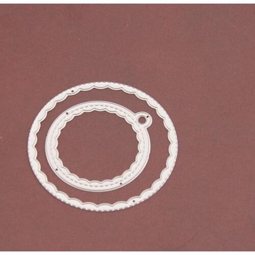 Metal Cutting Dies Stencil Scrapbooking DIY Album Stamp Paper Card Embossing Decor Craft N67 Scallop round Label