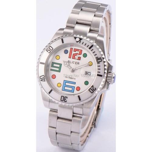 40mm BLIGER Ceramic Bezel Luminous sapphire automatic Date Day mens watch 2008