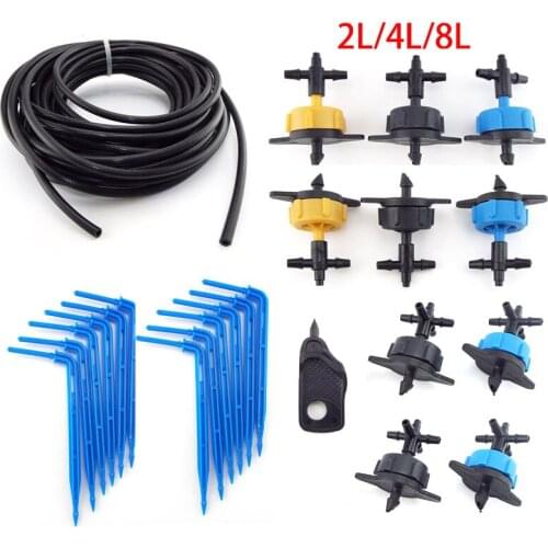Set 10m 35 PVC 4-way Drip Arrow Suite mirco Drip System Irrigation Greenhouse Transmitter Plants veg Watering Irrigation Potted
