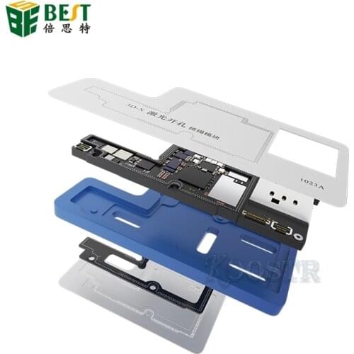 BEST For iPhone X XS XR XS MAX 3D BGA Reballing Stencil Kit Motherboard Medium Layer Planting Tin Template Weld Net