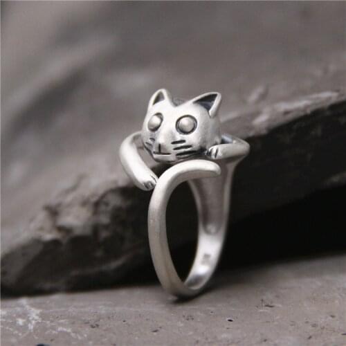 2018 New Arrival New Women Anel Feminino S999 Fine Fashion And Lovely Raccoon Dog Female Ring Thai Opening Do Old Model