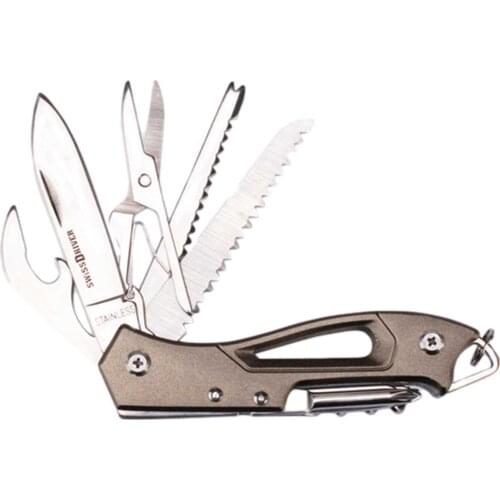 Swiss Fold Army Gear Knife Survive Pocket Camp Outdoor champp Tool Multitool Folding Knife Stainless Steel Multifunction