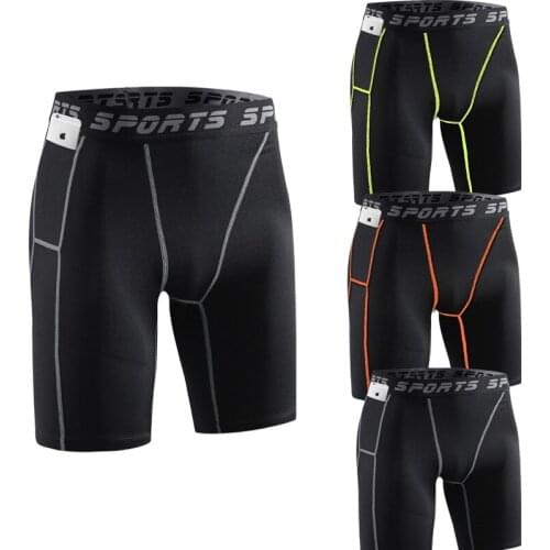Sweat Bottom Sport Gym Running Shorts Quick Dry Compression Men Fitness Tight Leggings Shorts Bodybuilding