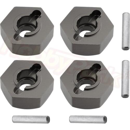 4pcs/lot Aluminum Wheel Drive Hex Hubs 12mm With Pin Nut 02134 1/10 Upgrade Parts For Himoto Racing RC Hobby Car HSP 102042
