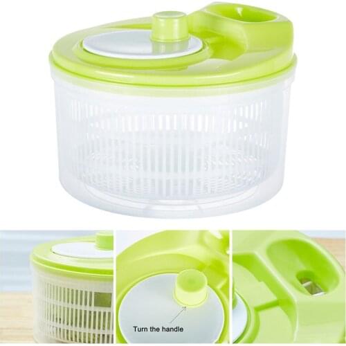 Vegetable Dryer Salad Dehydrator Multifunctional Fruit With Washing Water Machine Rotate Kitchen Basket Basin Clean Vegetab Q3M8