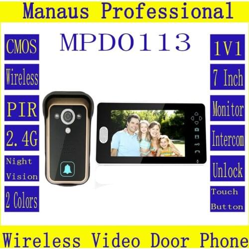 D113b Smart Home 1V1 Wireless Intercom,One to One Video Door Phone 2.4G Digital PIR Detection Video Door Peephole Camera