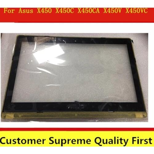 High Quality 14" For Asus X450 Touch Screen Digitizer Glass Replacement 5418R FPC-1 with bezel free shipping