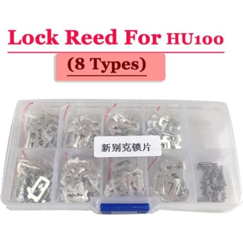 Free shipping (200pcs/box )hu100 car lock reed locking plate for opel lock (each type 25pcs) Repair Kits