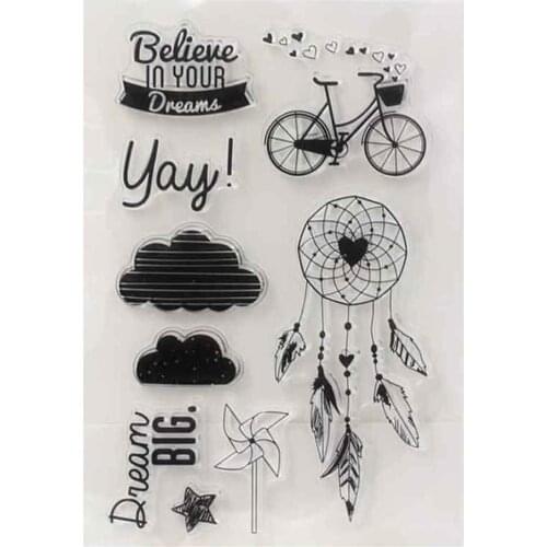 1pcs x Vintage Patterns Transparent Clear Silicone Stamp Seal DIY Scrapbooking Photo Album Decorative Clear Stamp