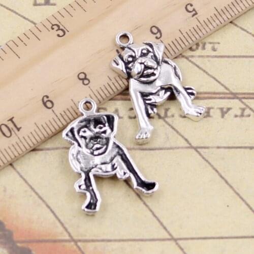10pcs Charms Dog 26x18mm Tibetan Silver Color Pendants Antique Jewelry Making DIY Handmade Craft Pendant