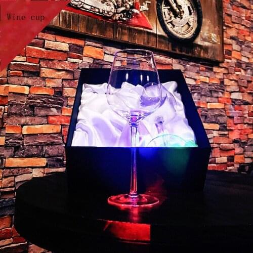 2PCS/set Europe High quality Crystal glass wine glass large goblet wine cup Wedding Gift Set Bar Party Family Drinkware