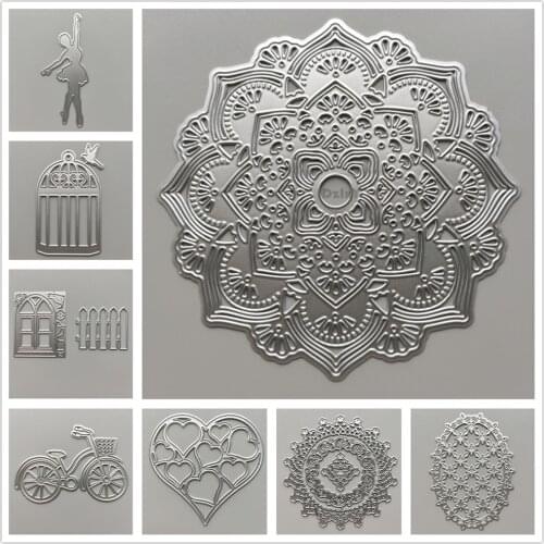 26 Styles can Choose) 2021 Lace Metal Cutting Dies DIY Scrapbooking Paper Photo Album Crafts Love Mould Punch Bicycle Stencils