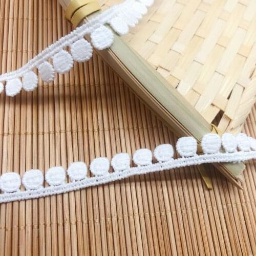 5 Yards/lot Width 0.8cm Water Soluble White Milk Silk Embroidered Lace Ribbons Fabric Trim DIY Sewing Handmade Craft Materials