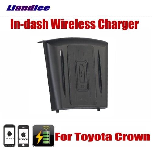 Accessories Car Wireless Charger Storage For Toyota Crown low match 2018 2019 Tray Pad Accessories Quickly Charger Storage Box