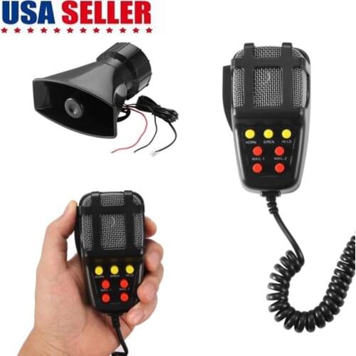 Car Horn Ural 12V 100W Siren Vehicle Horn Speaker Loud System Loud Security Alarm Motorcycle Mic PA System Amplifier Hooter