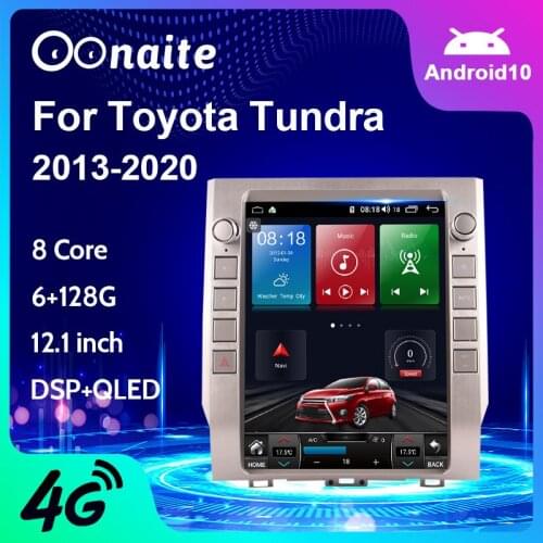 128G Tesla Screen Carplay For 2014 2015 2016 2017 Toyota Tundra Android 9 Car Multimedia Player GPS Audio Radio Stereo Head Unit