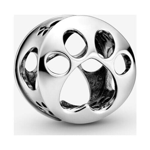 Openwork Paw Print Beads for Jewelry Making Fits Pandora Bracelet 925 Sterling Silver Women DIY Charm Bijoux Femme 2020