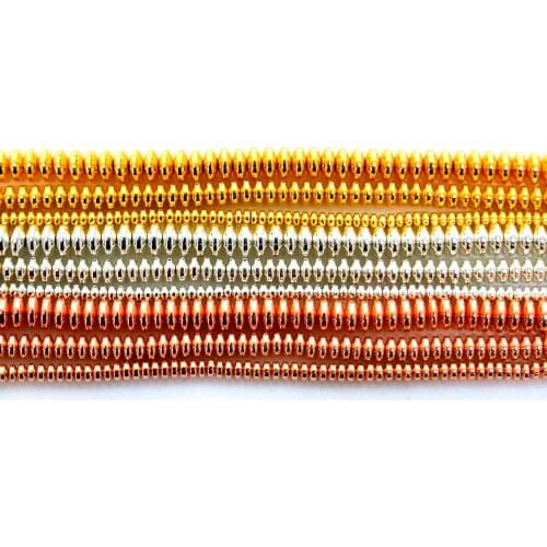 4 6 8mm Natural Stone Beads Rose Gold Rondelle Hematite Beads Loose Spacer Beads For Jewelry Making DIY Bracelet Necklace