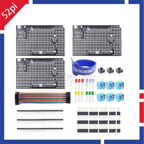 52Pi Black prototype shield expansion board for Arduino